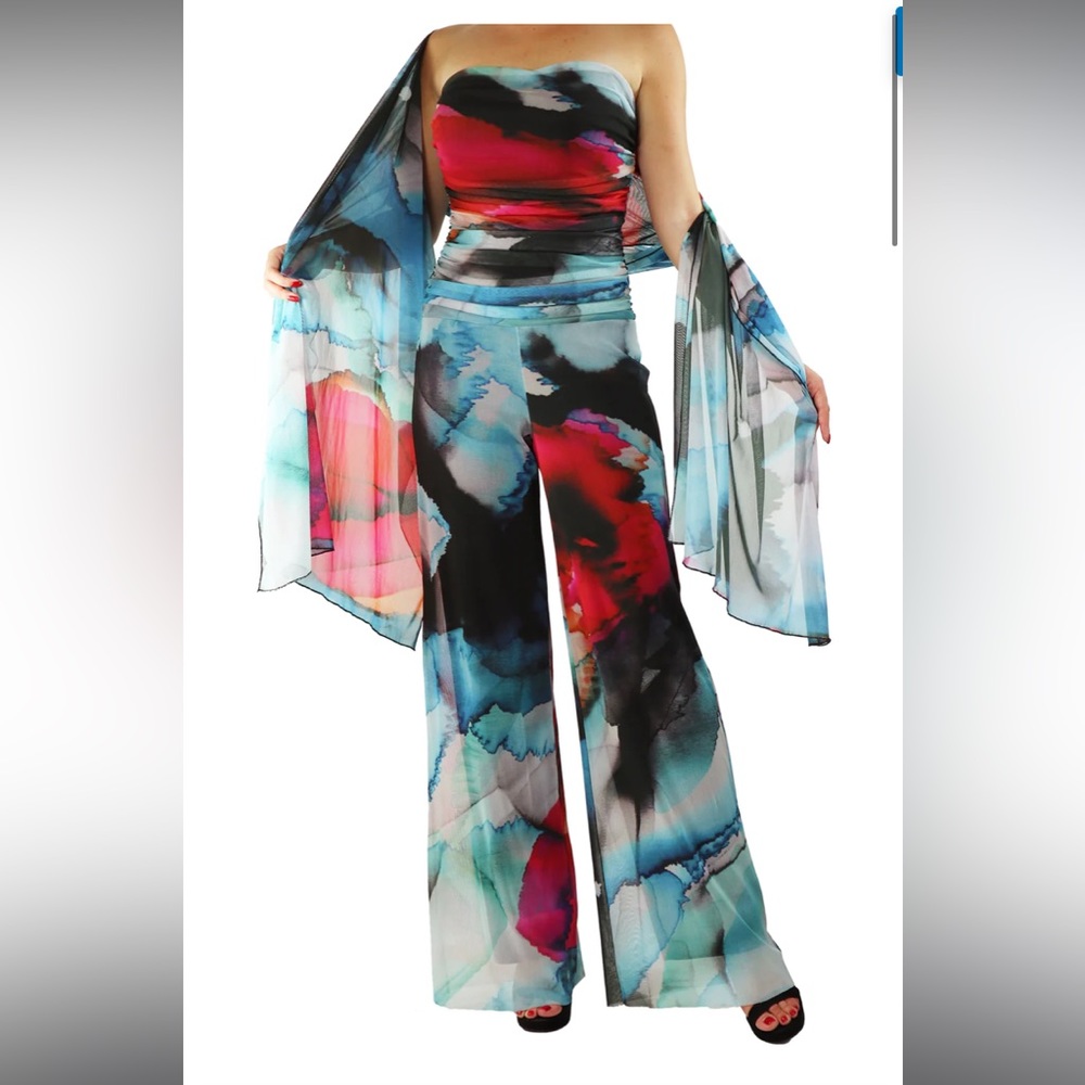ELLA Strapless Ruched Bodice Jumpsuit